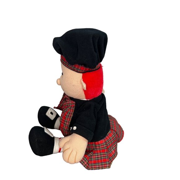 Cuddles Time Scottish-Inspired Plush Doll With Tartan Plaid Outfit & Hat - Picture 3 of 12